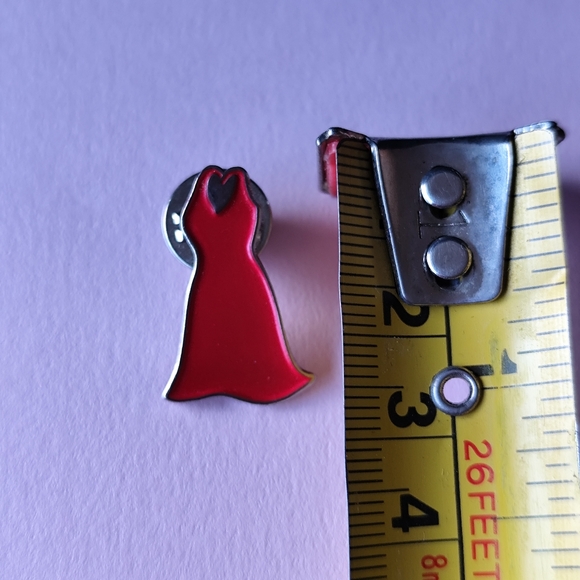 4/$20💥Vintage Red Dress Symbol Lapel Pin Metal Collectible - Picture 3 of 3
